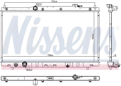 Охолодження двигуна радіатор HONDA ACCORD, NISSENS (681375) Охолодження двигуна радіатор HONDA ACCORD, NISSENS (681375)