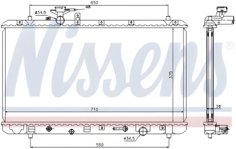 Радіатор двигуна SUZUKI SX4, NISSENS (64205) Радіатор двигуна SUZUKI SX4, NISSENS (64205)