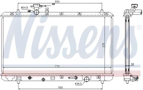 Радіатор двигуна SUZUKI SX4, NISSENS (64205) Радіатор двигуна SUZUKI SX4, NISSENS (64205)