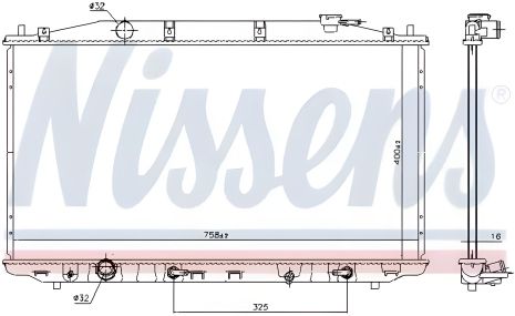 Радіатор охолодження NISSENS двигуна HONDA ACCORD (68138)