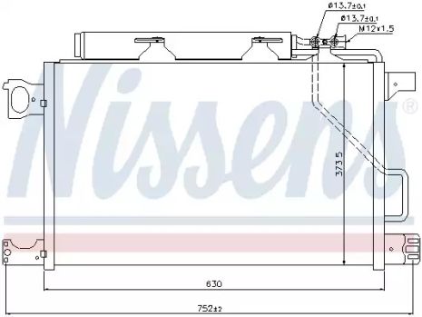 Радиатор, конденсор кондиционера MERCEDES-BENZ CLK, NISSENS (94794)