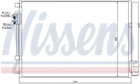 Конденсор кондиціонера (радіатор) KIA RIO, HYUNDAI SOLARIS, NISSENS (940243) Конденсор кондиціонера (радіатор) KIA RIO, HYUNDAI SOLARIS, NISSENS (940243)