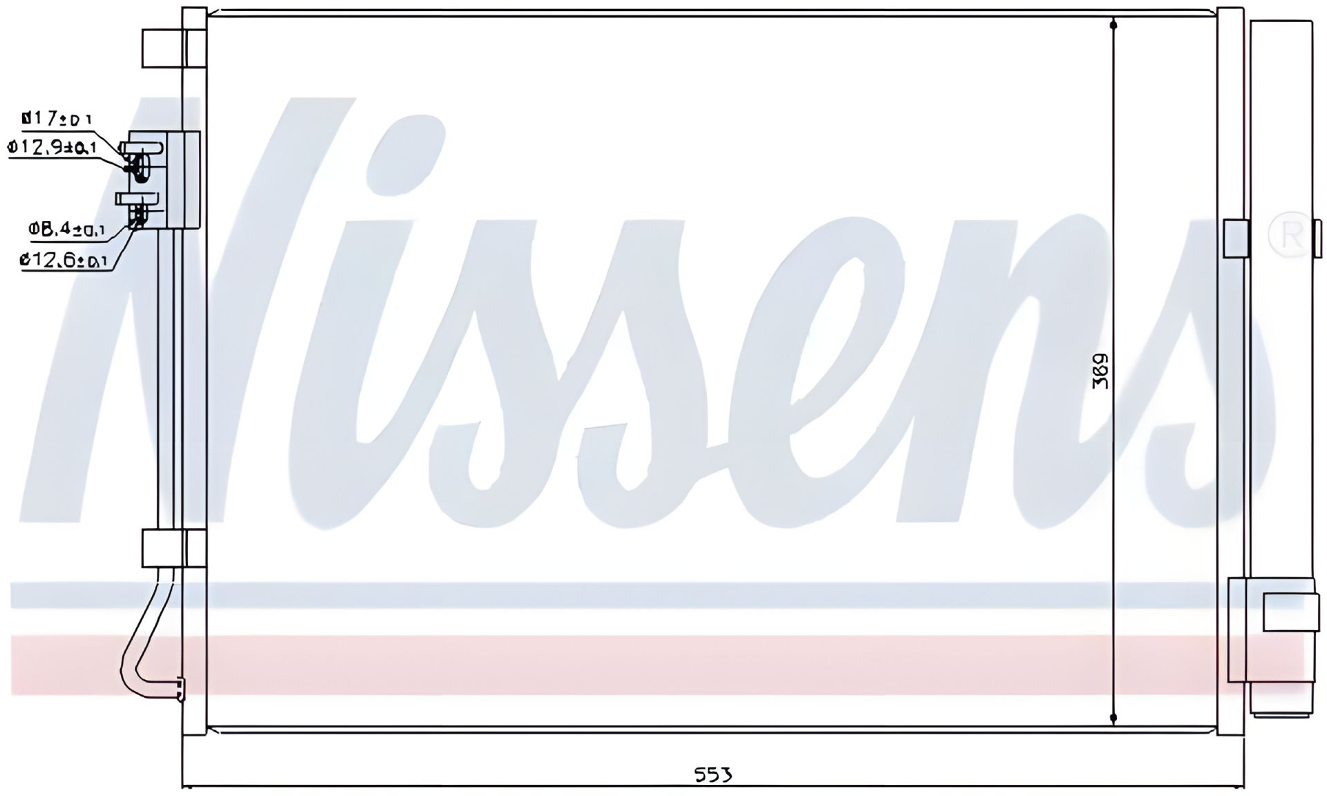 Конденсор кондиціонера (радіатор) KIA RIO, HYUNDAI SOLARIS, NISSENS (940243) Конденсор кондиціонера (радіатор) KIA RIO, HYUNDAI SOLARIS, NISSENS (940243)