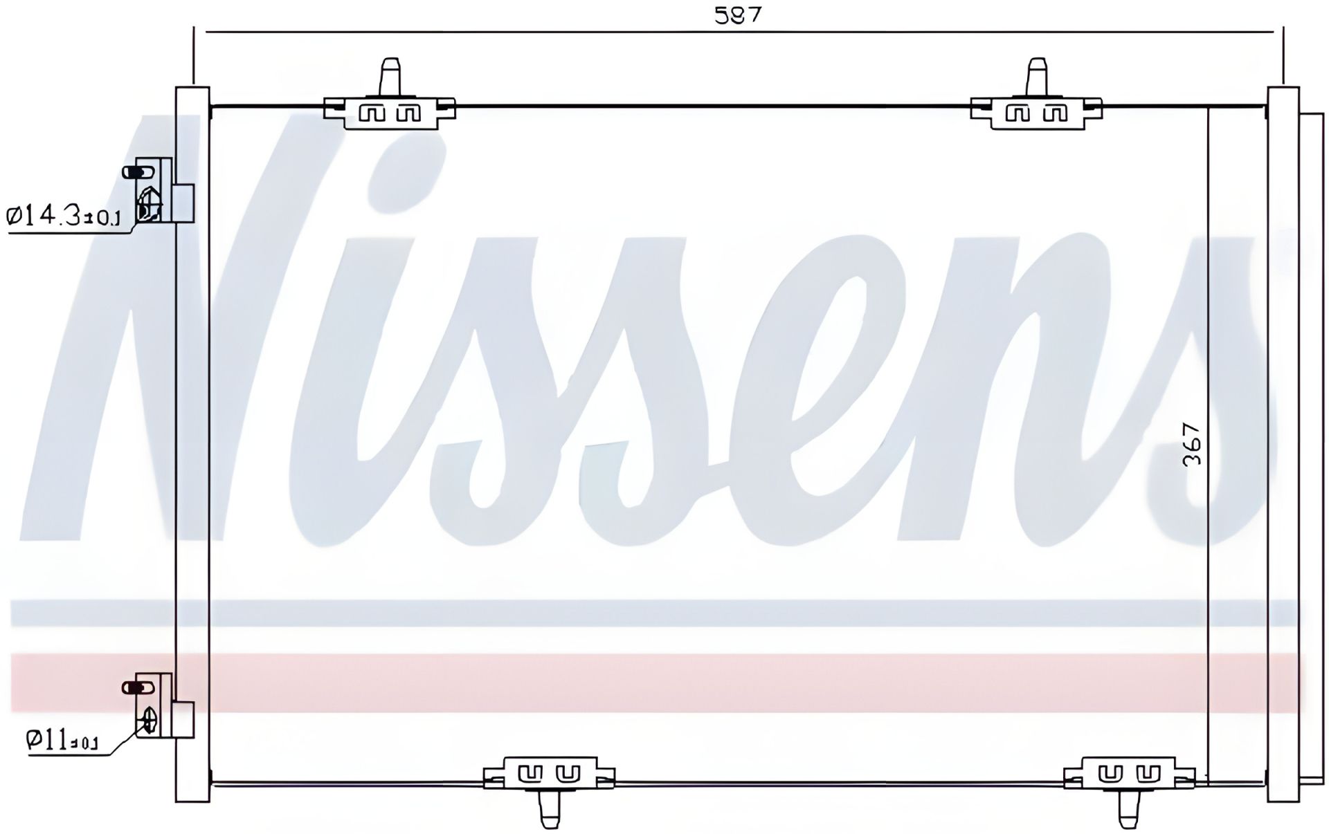 Радіатор-конденсор кондиціонера PEUGEOT 301, CITROËN C-ELYSEE, NISSENS (940333) Радіатор-конденсор кондиціонера PEUGEOT 301, CITROËN C-ELYSEE, NISSENS (940333)