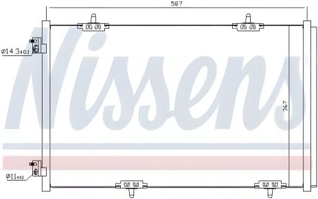 Радіатор-конденсор кондиціонера PEUGEOT 301, CITROËN C-ELYSEE, NISSENS (940333) Радіатор-конденсор кондиціонера PEUGEOT 301, CITROËN C-ELYSEE, NISSENS (940333)