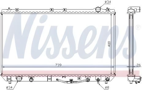 Радіатор для LEXUS ES/TOYOTA CAMRY від NISSENS (647541) Радіатор для LEXUS ES/TOYOTA CAMRY від NISSENS (647541)