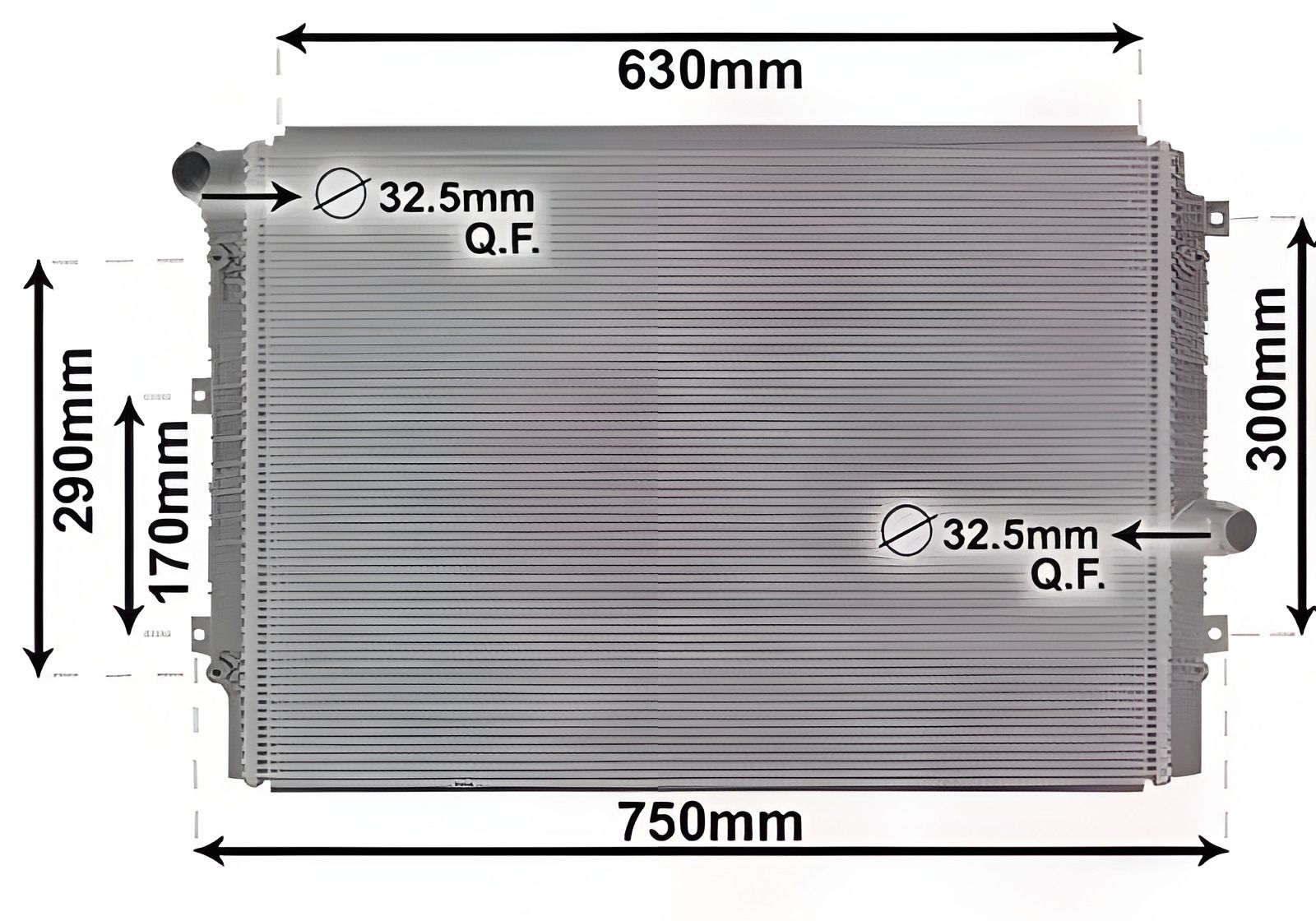 Охлаждающий радиатор двигателя VW CADDY, SKODA YETI, Van Wezel (58012713) Охлаждающий радиатор двигателя VW CADDY, SKODA YETI, Van Wezel (58012713)