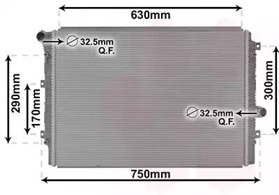 Радиатор охлаждения двигателя VW CADDY, SKODA YETI, Van Wezel (58012713)