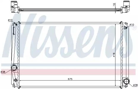 Радіатор охолодження двигуна TOYOTA RAV4, NISSENS (64678A)