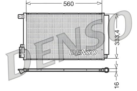 Конденсатор кондиціонера FIAT DOBLO, DENSO (DCN13109)