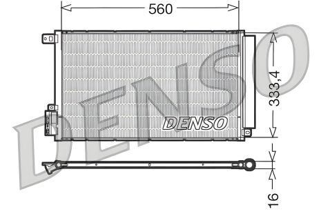 Конденсатор кондиціонера FIAT DOBLO, DENSO (DCN13109)