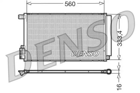 Радиатор, конденсор кондиционера FIAT DOBLO, ALFA ROMEO, DENSO (DCN13109)