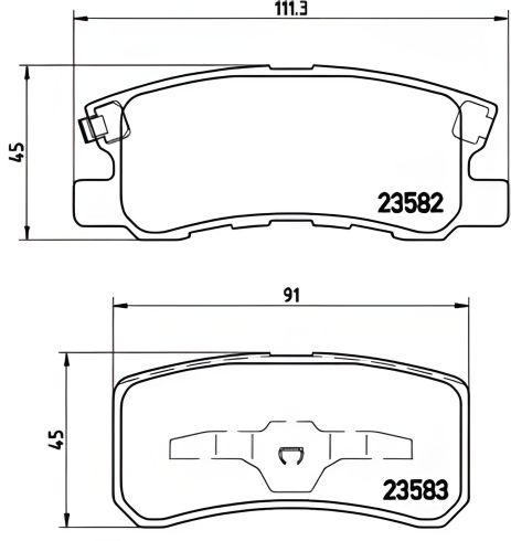 Комплект гальмівних колодок, дискове гальмо LANCIA FLAVIA, HYUNDAI H-1, BREMBO (P54031) Комплект гальмівних колодок, дискове гальмо LANCIA FLAVIA, HYUNDAI H-1, BREMBO (P54031)