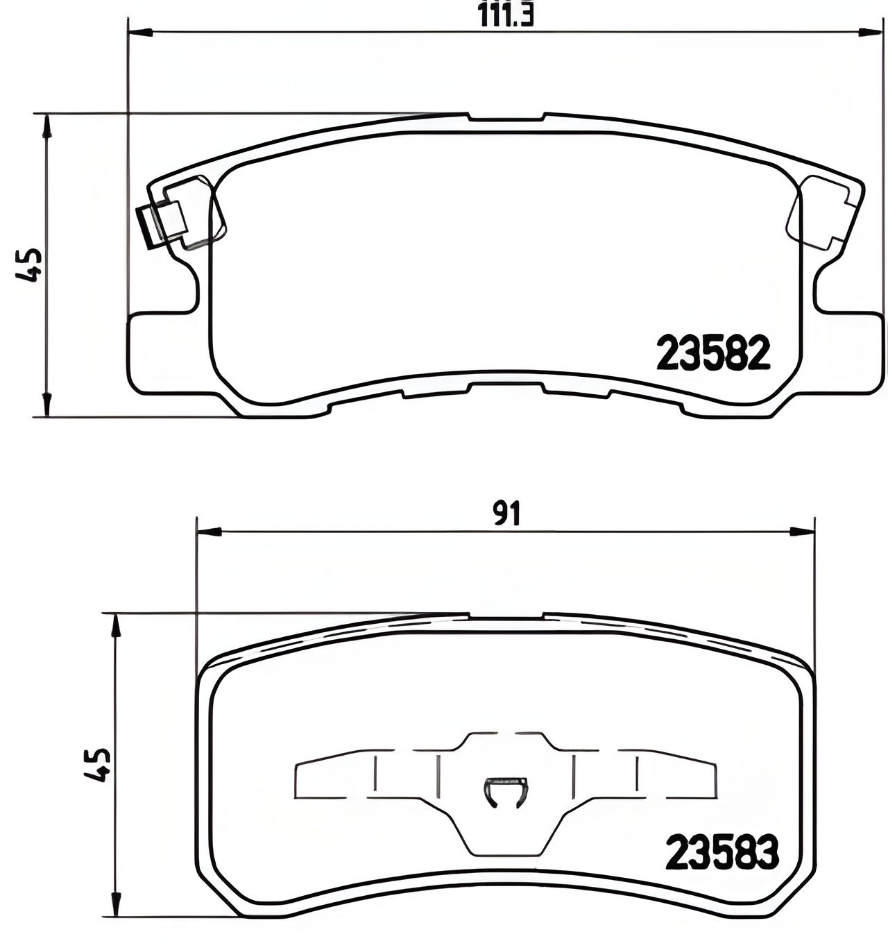 Комплект гальмівних колодок, дискове гальмо LANCIA FLAVIA, HYUNDAI H-1, BREMBO (P54031) Комплект гальмівних колодок, дискове гальмо LANCIA FLAVIA, HYUNDAI H-1, BREMBO (P54031)