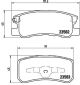 Комплект гальмівних колодок, дискове гальмо LANCIA FLAVIA, HYUNDAI H-1, BREMBO (P54031)