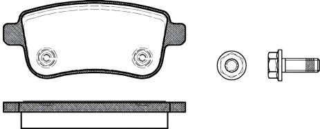 Тормозные колодки для дисковых тормозов RENAULT MEGANE, REMSA (138700)