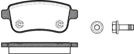 Тормозные колодки для дисковых тормозов RENAULT MEGANE, REMSA (138700) Тормозные колодки для дисковых тормозов RENAULT MEGANE, REMSA (138700)