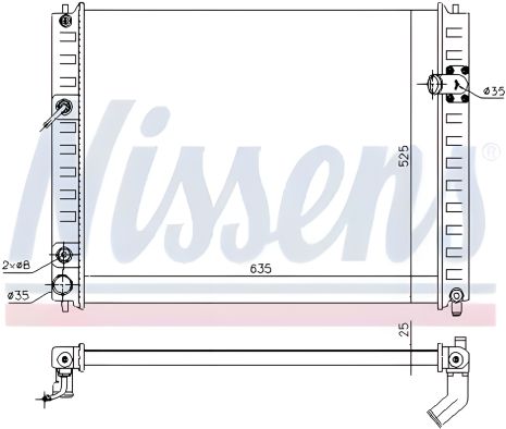 Радиатор двигателя для INFINITI FX, NISSENS (68091) Радиатор двигателя для INFINITI FX, NISSENS (68091)