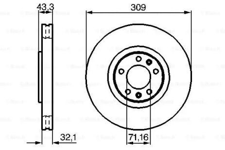 Brake Peugeot 607, Bosch (0986479027)