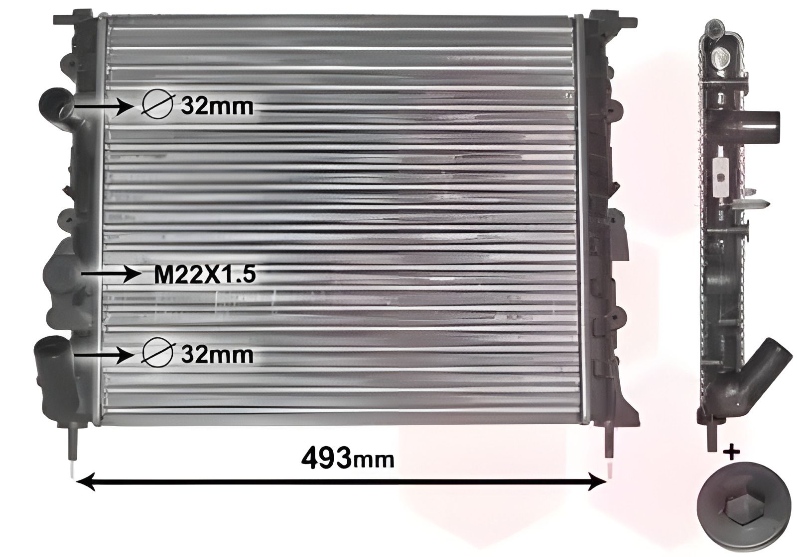 Двигуна охолодження Радіатор DACIA SANDERO, RENAULT THALIA, Van Wezel (43002197) Двигуна охолодження Радіатор DACIA SANDERO, RENAULT THALIA, Van Wezel (43002197)
