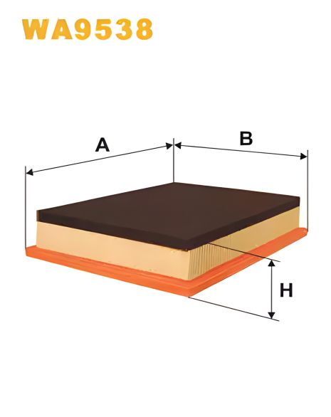 MAZDA 2, FORD FUSION Повітряний фільтр, WIX FILTERS (WA9538)