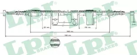 Трос ручного гальма MAZDA 626, LPR (C0396B)