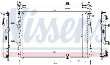 Радиатор охлаждения двигателя NISSAN QASHQAI, NISSENS (67361)