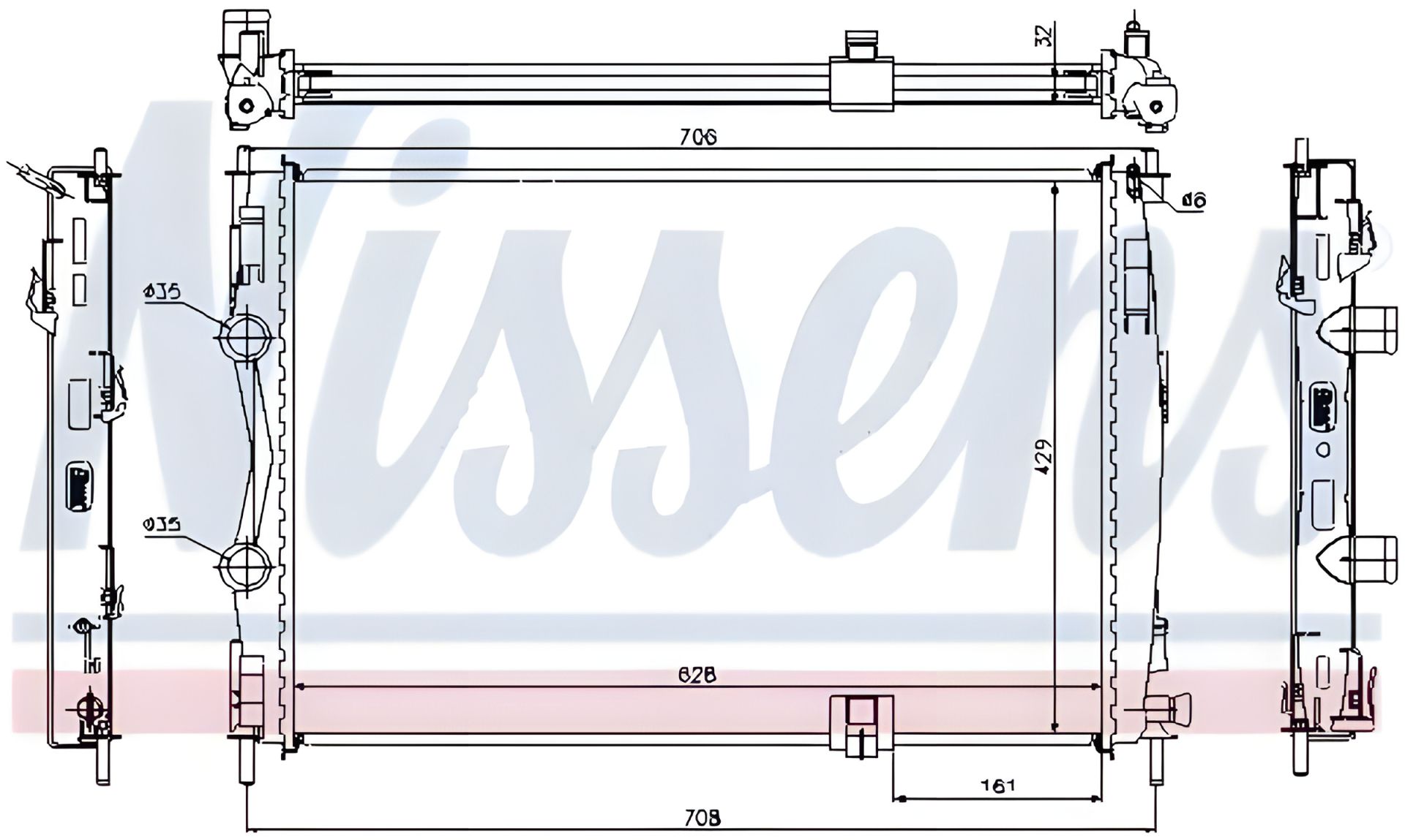 Двигуна охолодження радіатор NISSAN QASHQAI, NISSENS (67361) Двигуна охолодження радіатор NISSAN QASHQAI, NISSENS (67361)