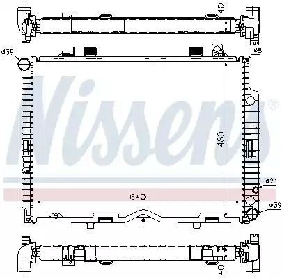 Радіатор охолодження двигуна MERCEDES-BENZ E-CLASS, NISSENS (62611A)