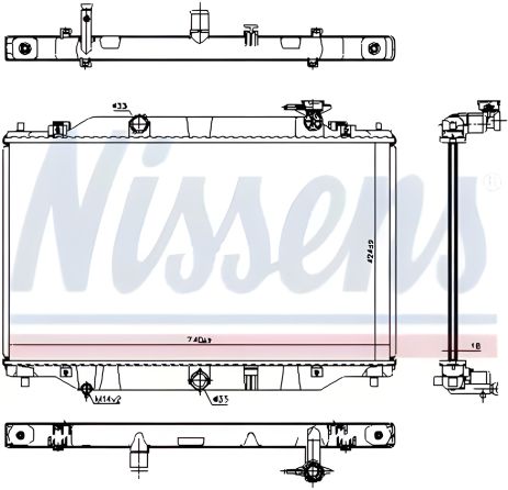 Радиатор двигателя для MAZDA CX-5, NISSENS (606698) Радиатор двигателя для MAZDA CX-5, NISSENS (606698)