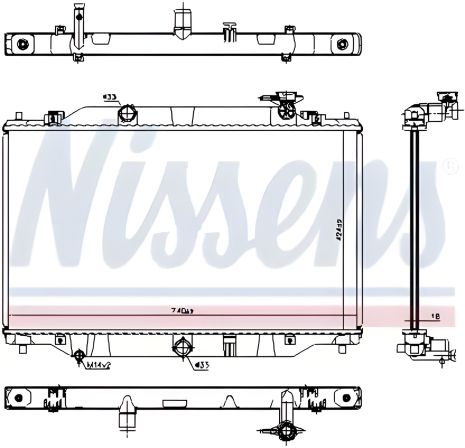 Радиатор двигателя для MAZDA CX-5, NISSENS (606698)