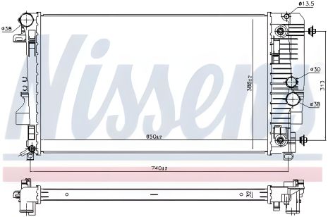 Охлаждения двигателя радиатор MERCEDES-BENZ VITO, NISSENS (67174) Охлаждения двигателя радиатор MERCEDES-BENZ VITO, NISSENS (67174)