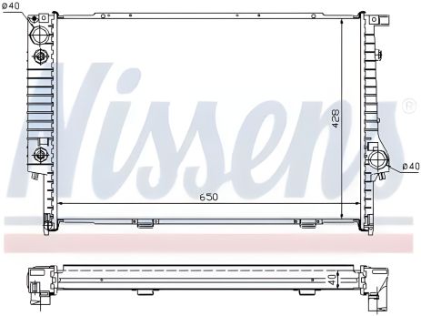 Двигательный радиатор для BMW 5, NISSENS (60694A) Двигательный радиатор для BMW 5, NISSENS (60694A)
