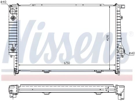 Двигательный радиатор для BMW 5, NISSENS (60694A)