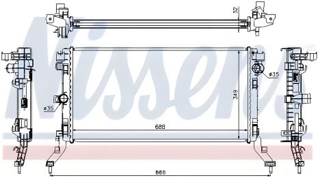 Охолодження двигуна радіатор RENAULT LATITUDE, NISSENS (637603)
