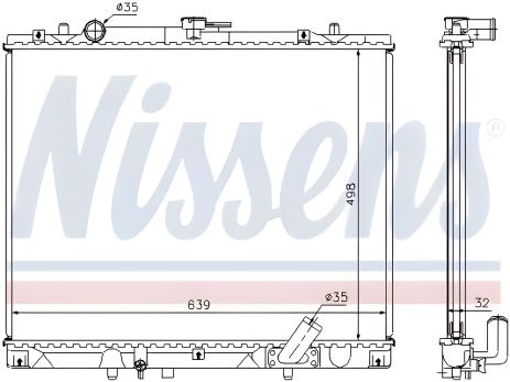 Охолодження двигуна радіатор MITSUBISHI PAJERO, NISSENS (62895A) Охолодження двигуна радіатор MITSUBISHI PAJERO, NISSENS (62895A)