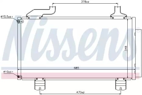 Радиатор, конденсор кондиционера HONDA ACCORD, NISSENS (940114)