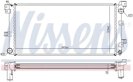 Охолодження двигуна радіатор PLYMOUTH VOYAGER, DODGE CARAVAN, NISSENS (60985) Охолодження двигуна радіатор PLYMOUTH VOYAGER, DODGE CARAVAN, NISSENS (60985)