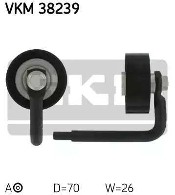Натяжной ролик поликлинового ремня BMW X5, SKF (VKM38239) Натяжной ролик поликлинового ремня BMW X5, SKF (VKM38239)