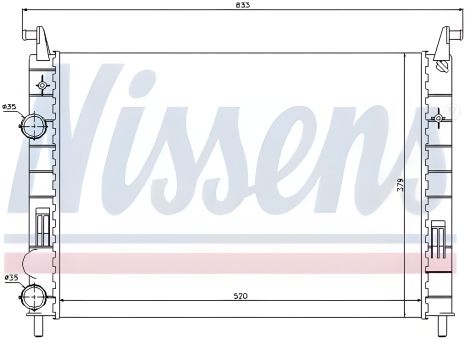 Радиатор охлаждения двигателя FIAT SIENA, NISSENS (61683)