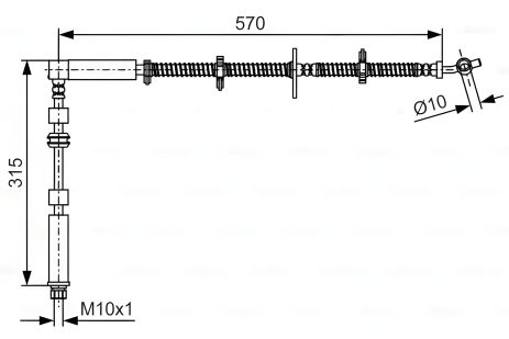 Шланг гальмівний Land Rover, BOSCH (1987481A64)