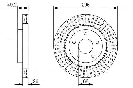 Гальмівний диск BOSCH NISSAN ALTIMA (0986479T99) Гальмівний диск BOSCH NISSAN ALTIMA (0986479T99)