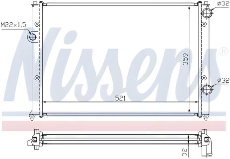 Радіатор двигуна охолодження VW PASSAT, NISSENS (652511) Радіатор двигуна охолодження VW PASSAT, NISSENS (652511)