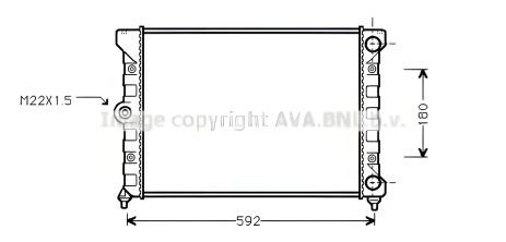 Радіатор двигуна охолодження VW VENTO, AVA COOLING (VN2099)