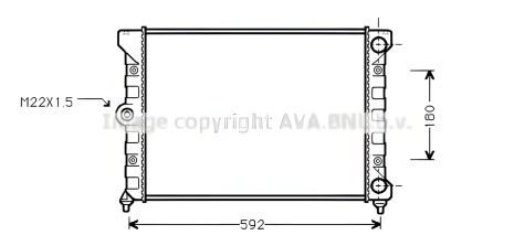 Охлаждения Радиатор для Двигателя VW VENTO, AVA COOLING (VN2099)