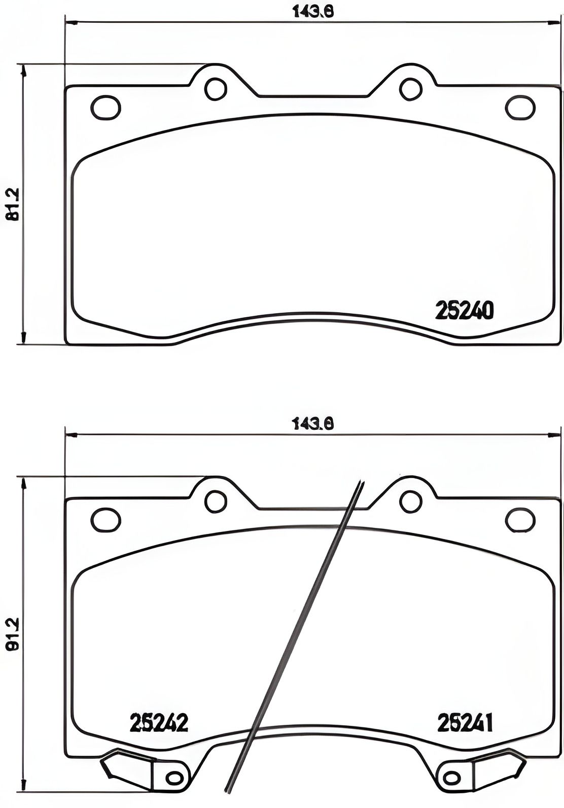 Комплект дисковых тормозных колодок NISSAN PATROL, BREMBO (P56081) Комплект дисковых тормозных колодок NISSAN PATROL, BREMBO (P56081)