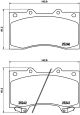 Комплект тормозных колодок, дисковый тормоз NISSAN PATROL, BREMBO (P56081)