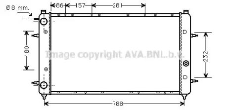 Радіатор охолодження двигуна VW TRANSPORTER, AVA COOLING (VNA2114)