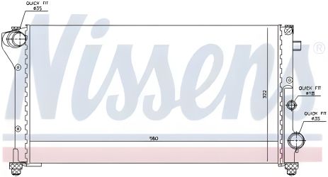Радиатор двигателя FIAT PANDA, NISSENS (617846)