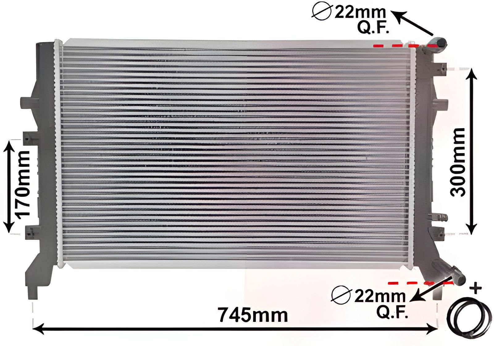 Радиатор охлаждения двигателя SKODA SUPERB, VW CADDY, Van Wezel (58002295) Радиатор охлаждения двигателя SKODA SUPERB, VW CADDY, Van Wezel (58002295)